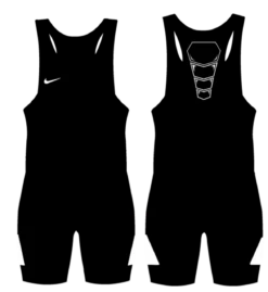 Nike Grappler Elite Wrestling Singlet - Black / White