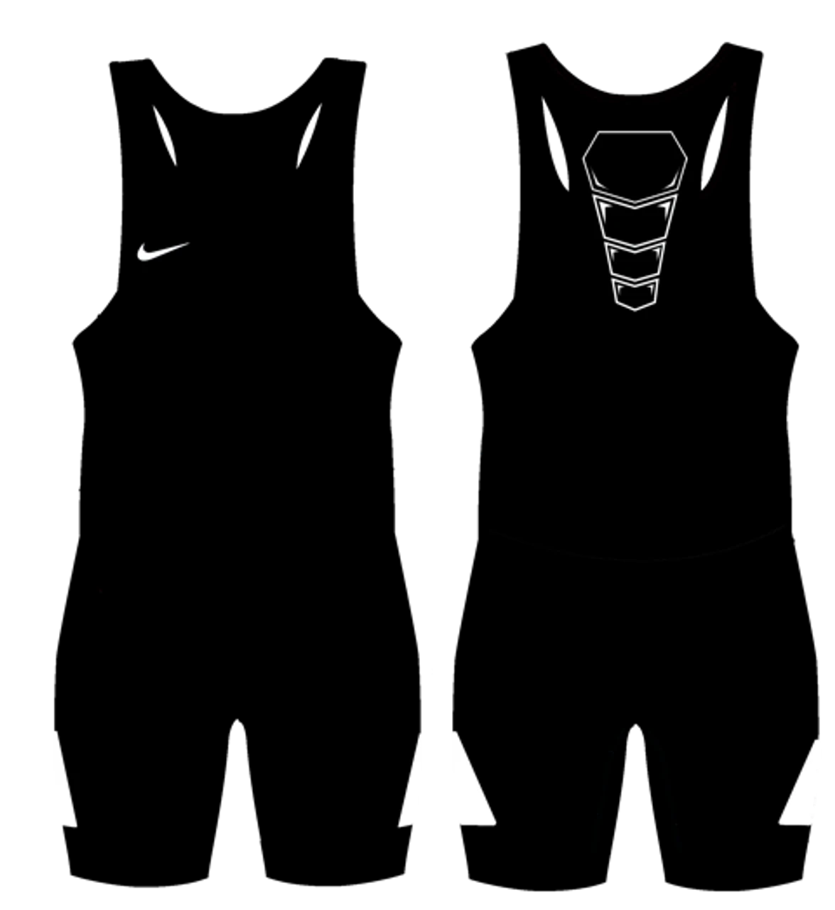 Nike Grappler Elite Wrestling Singlet - Black / White 1 Nike Grappler Elite Wrestling Singlet - Black / White