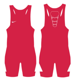 Nike Youth Grappler Elite Wrestling Singlet - Scarlet / White