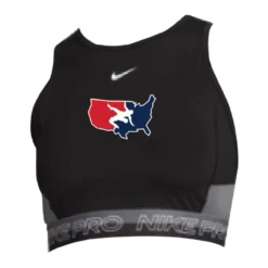 Nike Women's USA Wrestling Pro Dri-Fit Crop Tank - Black