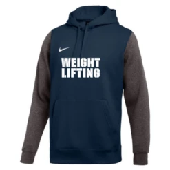 Nike Men's Weightlifting Club Fleece Color Block Hoodie - Navy/Grey